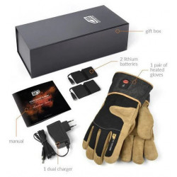 Gants de travail chauffants Unisexes - Cuir renforcé - avec batterie  rechargeable - Promo-Optique