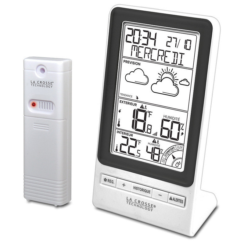 Station météo WS6819 Blanc/Noir - LA CROSSE TECHNOLOGY - Promo-Optique