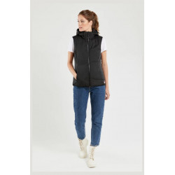 Veste sans manches femme Bagneux en polyester recyclé - Noir - BERMUDES