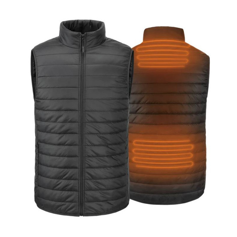 Gilet chauffant Noir - Coupe Regular pour hommes avec Batterie