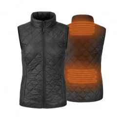 Gilet chauffant pour femmes Noir avec Batterie Rapidpower - Sans manches