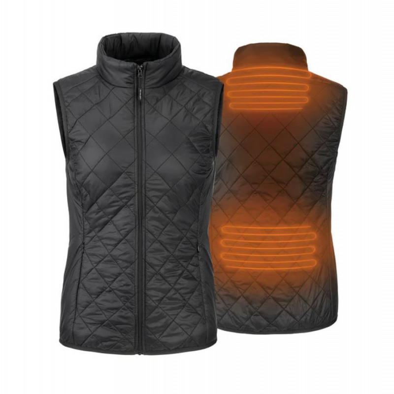 Gilet chauffant pour femmes Noir avec Batterie Rapidpower - Sans