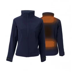 Veste Softshell chauffante pour femme avec batterie Rapidpower - Bleu