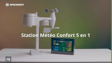 BRESSER Centrale météo 5-en-1 Comfort avec Écran en Couleurs